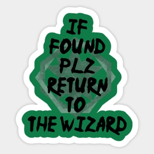 Please return to the wizard Sticker